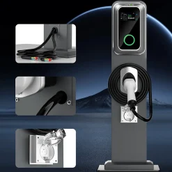 K1 kit de borne de recharge, 11 kW / 16 A, triphasé, avec câble type 2 de 8 m pour véhicules électriques, support inclus-Jatrhg Discount