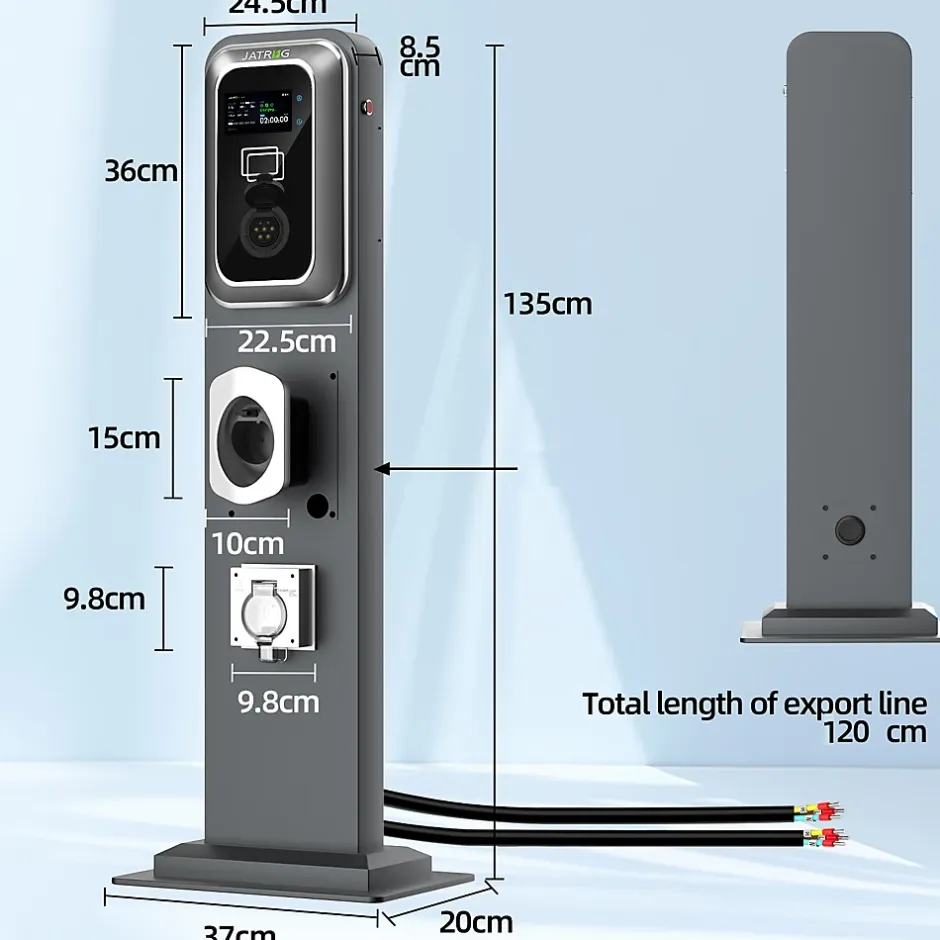 K2 kit de borne de recharge, 7,2kW / 32A, monophasé, avec prise de type 2 équipée de shutter pour EV, support inclus^Jatrhg Clearance