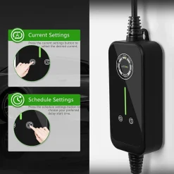 P1 chargeur portable réglable de 7,2kW à 1,5kW / 32A à 8A monophasé, 10m, type 2, pour véhicules électriques^Jatrhg Hot