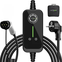 P1 chargeur portable réglable de 3,6kW à 1,5kW / 16A à 8A monophasé, 20m, type 2, pour véhicules électriques-Jatrhg New