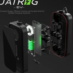 P1 chargeur portable réglable de 3,6kW à 1,5kW / 16A à 8A monophasé, 5m, type 2, pour véhicules électriques^Jatrhg Best