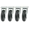 Jeu de 4 - 200mm Roulette pivotante pneumatique en plastique 100Kg.^Parnells Clearance