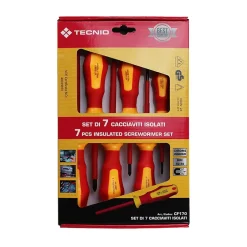 Jeu de 7 tournevis isolés (3 plats + 3 cruciformes + testeur)^Velamp Outlet