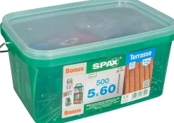 Jeu de vis pour terrasse Spax 5x60mm - 500 pièces-Spax France Best
