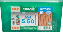 Jeu de vis pour terrasse Spax 5x50mm - 550 pièces-Spax France Hot