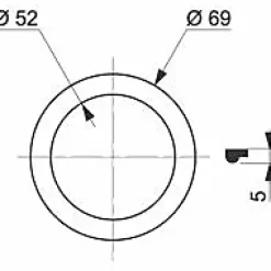 Joint de bonde pour vidage de baignoire à chaînette-Wirquin Clearance