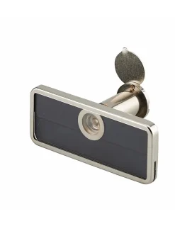 Judas 170 degrés, laiton chromé avec plaque d'identité -^Thirard Online