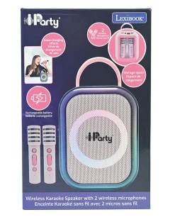 Karaoke Bluetooth Rose avec 2 micros sans fil-Lexibook Clearance