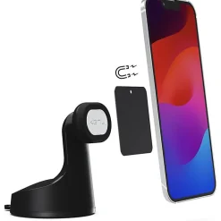 support de téléphone pour voiture Airbase Magnetic noir-Kenu Outlet