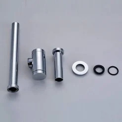 Kibath Siphon rond MIN, finition chrome poli, en laiton^