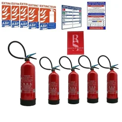 Kit 5 extincteurs a eau 6 litre nf pour erp 3 eme catégorie-Lifebox Hot