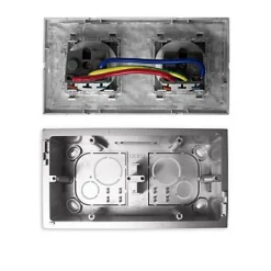 Kit 2 prises 2 pôle+terre Kalya métal^Colours Sale