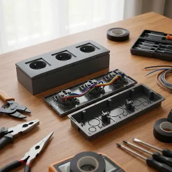 Kit 3 prises 2 pôle+terre Kalya gris Soft-Colours New