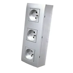 Kit 3 prises 2 pôle+terre Kalya métal-Colours Outlet