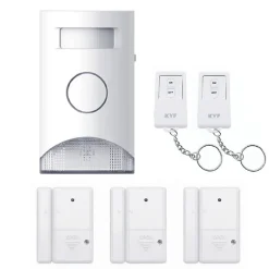 Kit Alarme autonome détection de mouvement Eclairage alerte intégré détecteur ouverture x3 et télécommande x2^Kyf Outlet