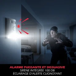 Kit Alarme autonome détection de mouvement Eclairage alerte intégré détecteur ouverture x3 et télécommande x2^Kyf Outlet