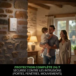 Kit Alarme autonome détection de mouvement Eclairage alerte détecteur ouverture et télécommande-Kyf Hot