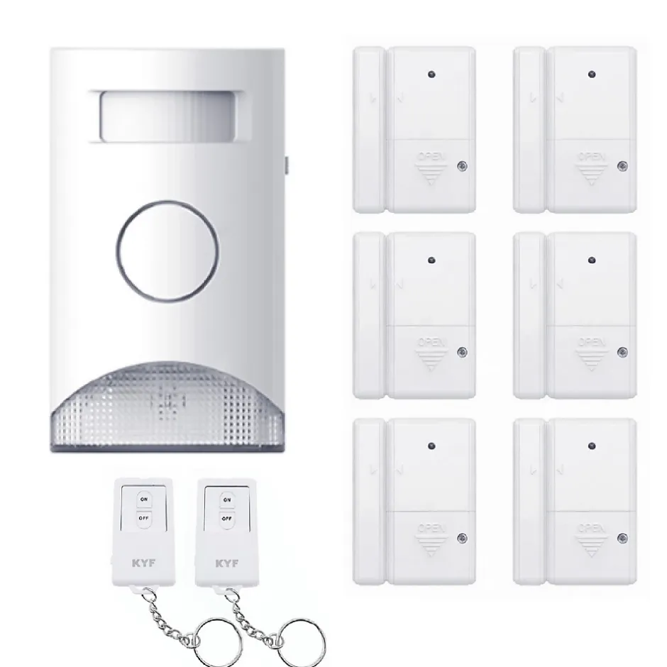 Kit Alarme autonome détection de mouvement Eclairage alerte détecteur ouverture et télécommande-Kyf Hot