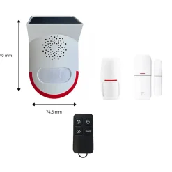 Kit alarme autonome extérieure solaire pour garage, chantier^Lifebox Hot