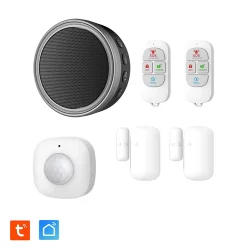 Kit Alarme Évolutif 868 Mhz connecté Wifi 2,4Ghz avec Sirène 90dB Flash LED intégré^Kyf