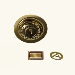 Kit bonde et trop plein doré YUNA pour vidage 1 bac évier granit-Luisina Outlet