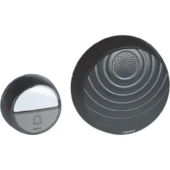 Kit Confort carillon et sonnette sans fil avec 15 mélodies alimentation par piles - anthracite-Legrand Discount