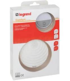 Kit Confort carillon et sonnette sans fil avec 15 mélodies alimentation par piles - blanc-Legrand Discount