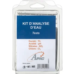 Kit d'analyses d'eau TH, PH, Nitrate, Chlore-Apic