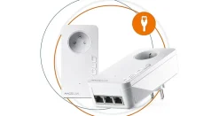Kit de 2 adaptateurs CPL 2400 Mbits, Magic 2 LAN triple, avec 3 ports Ethernet-