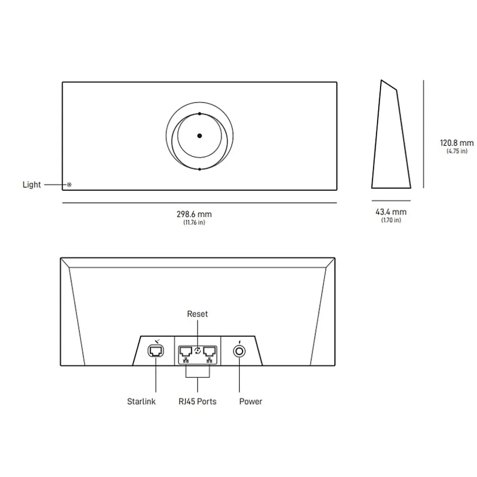 Kit de connexion internet standard V4 blanc-Starlink