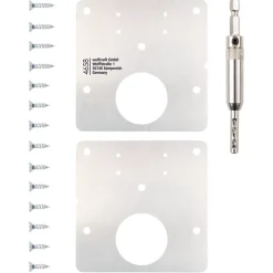 Kit de réparation de réparation charnière de porte 17 pièces Wolfcraft 4658000^Wolfcraft Gmbh Outlet