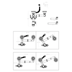 Kit de vidage B manuel évier avec panier acier inoxydable 1,5 ou 2 bacs^Not Available Discount