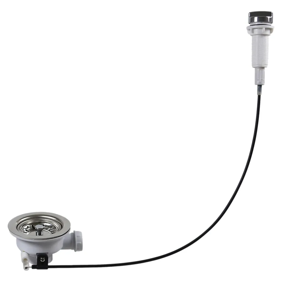 Kit de vidage C automatique évier avec panier acier inoxydable- Sale