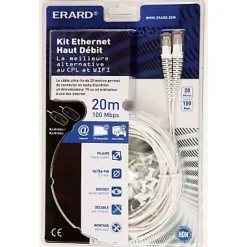 Kit déport éthernet PVC L. 20 m-Erard Clearance