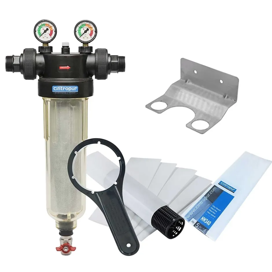 Kit Filtre à Tamis Cintropur Nw340 1"1/4 + Fixation Murale + 5 Tamis Filtrants 25microns^Toodo Discount