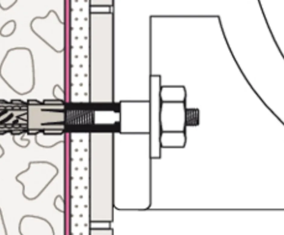 Kit fixation chauffe-eau sur brique creuse BOH 135 Fisher-Fischer Hot