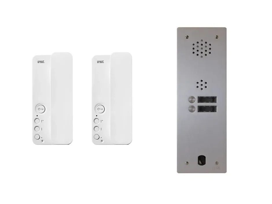 Kit interphone 1 rangée avec 2 combinés Collectif^Urmet