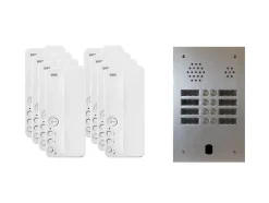Kit interphone 2 rangées avec 8 combinés Collectif-Urmet New