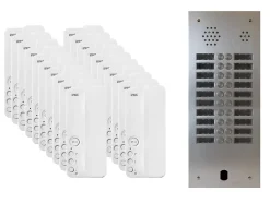 Kit interphone 2 rangées avec 20 combinés Collectif-Urmet Discount