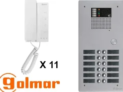 Kit interphone avec 11 combinés Collectif^Golmar Outlet