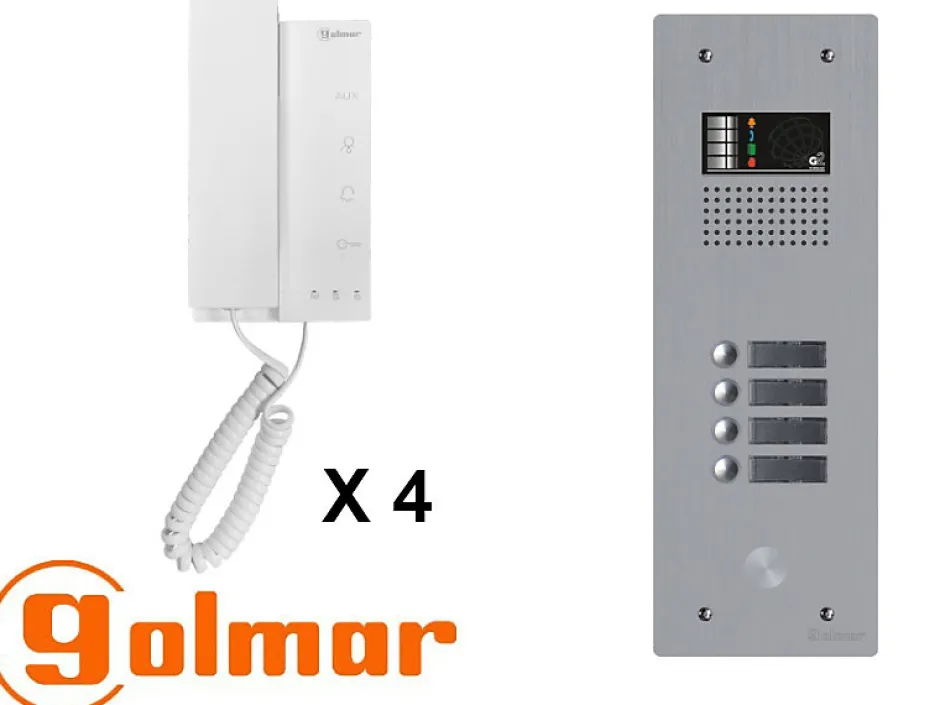 Kit interphone avec 4 combinés Collectif^Golmar Outlet