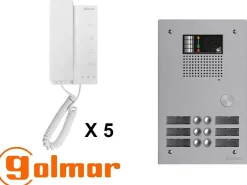 Kit interphone avec 5 combinés Collectif^Golmar Hot