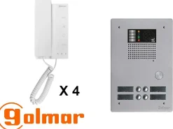 Kit interphone avec 4 combinés Collectif^Golmar Hot