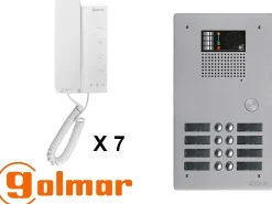 Kit interphone avec 7 combinés Collectif-Golmar Clearance