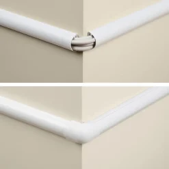 Kit moulure semi-circulaire 30 x 15 mm blanc avec accessoires, lot de 3-D-Line Best