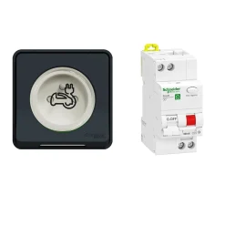 Kit Mureva Styl - Protection + Prise courant 2 pôle+terre renforcée VE IP55 IK08 Gris-Schneider Electric Clearance