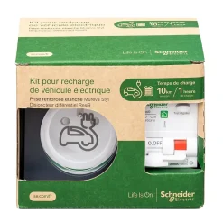 Kit Mureva Styl - Protection + Prise courant 2 pôle+terre renforcée VE IP55 IK08 Gris-Schneider Electric Clearance