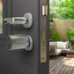 Kit Serrure Connectée Lock + cylindre 45/45 mm + clavier sans fil + 2 badges supplémentaires-Extel