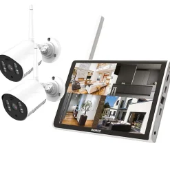 Kit 2x Cameras PRO Vidéo Surveillance Full HD 1080p avec Ecran 10" 25cm Sans Fil^Semac Online