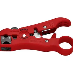 Knipex 16 60 06 SB - Dénudeur de câble coaxial universel, 125 mm, plastique^D44